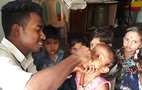 polio Event in nursing School in North Bangalore